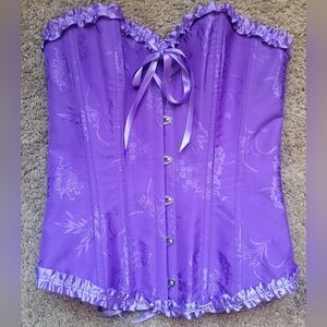 Purple Corset with Floral Pattern